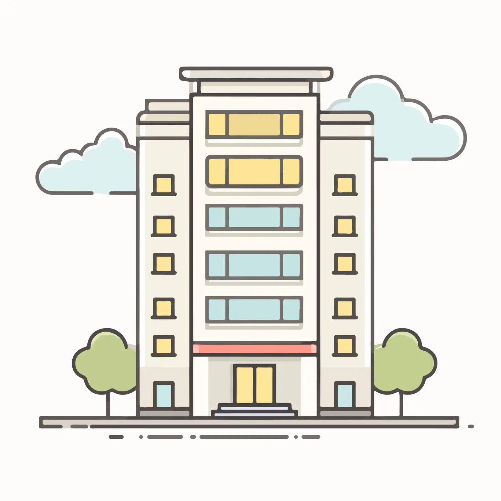 Office Building Outline Icon — free download from Dotvec