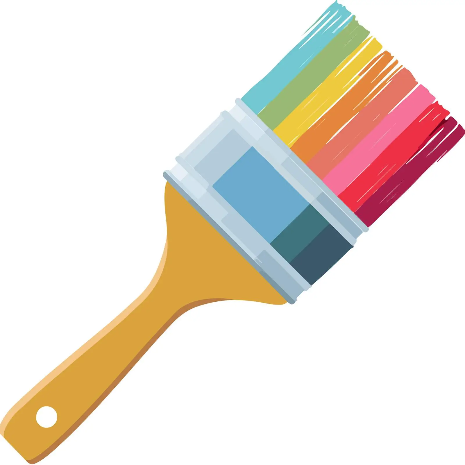 Colorful Paintbrush Icon — free download from Dotvec
