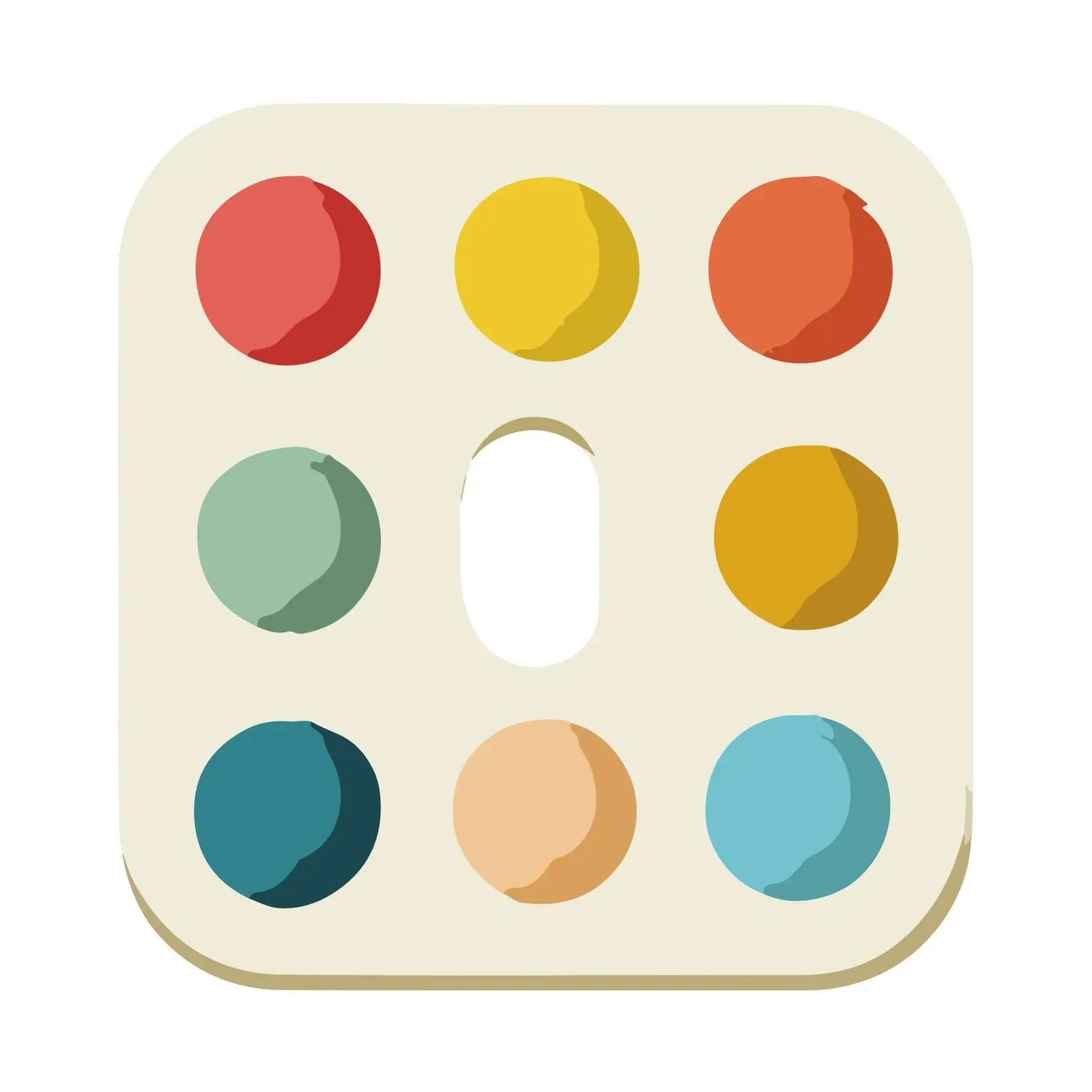 Palette Icon: Design Tool Object — free download from Dotvec