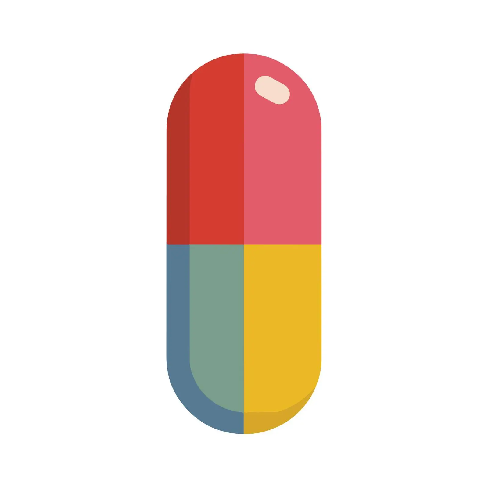 Pill Icon Flat Vector Style — free download from Dotvec
