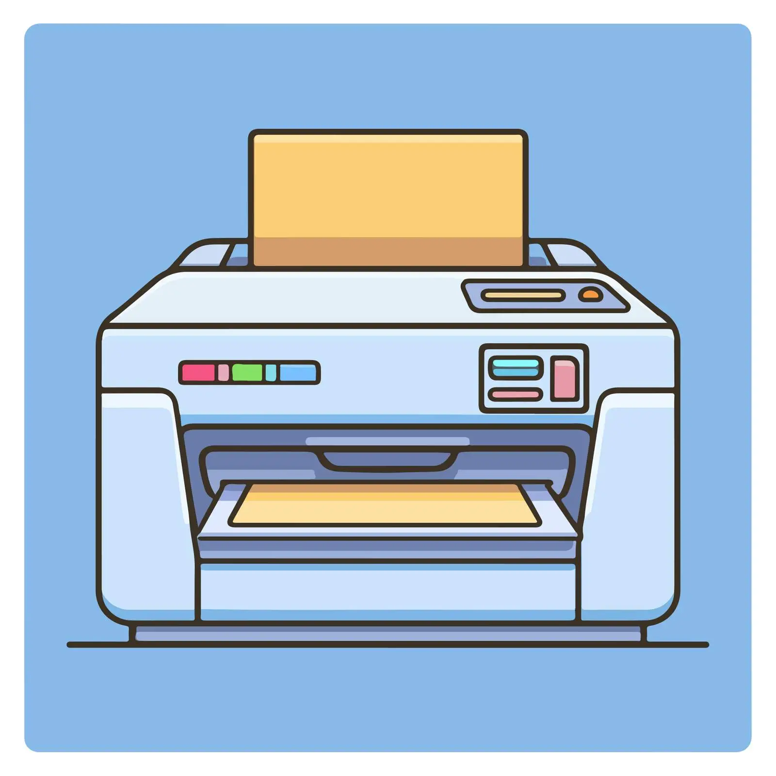 Printer Outline Icon — free download from Dotvec