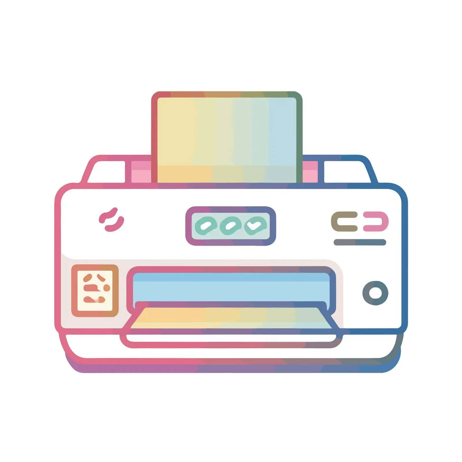 Professional Printer Icon Outline Style — free download from Dotvec