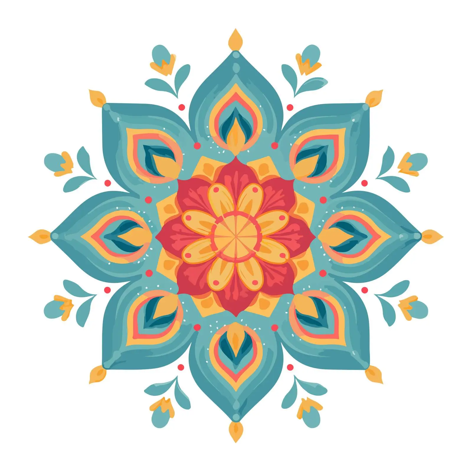 Rangoli Design Vector Icon — free download from Dotvec