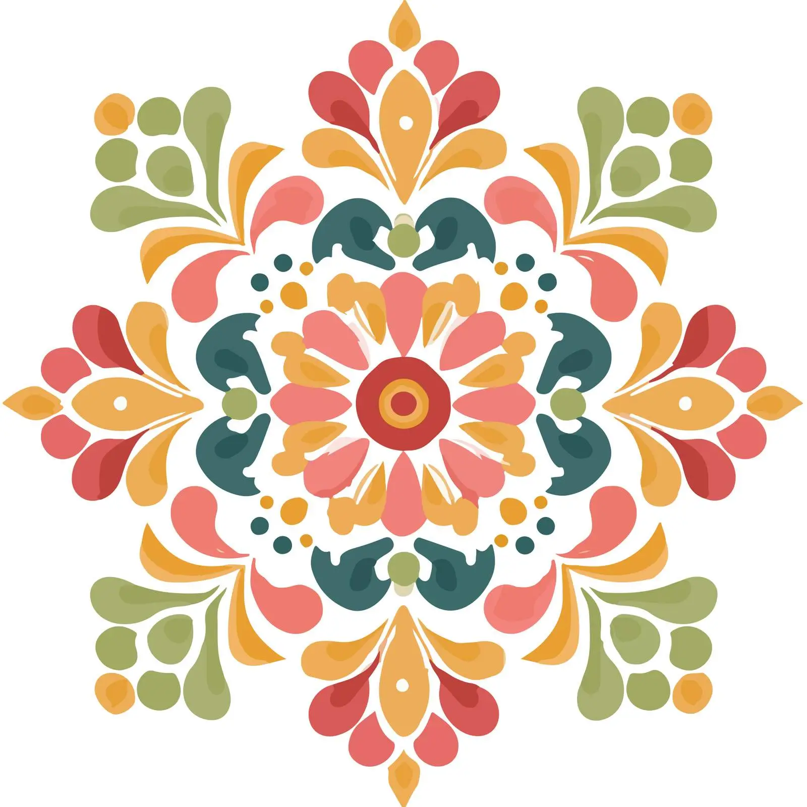 Minimal Rangoli Flat Vector Icon — free download from Dotvec