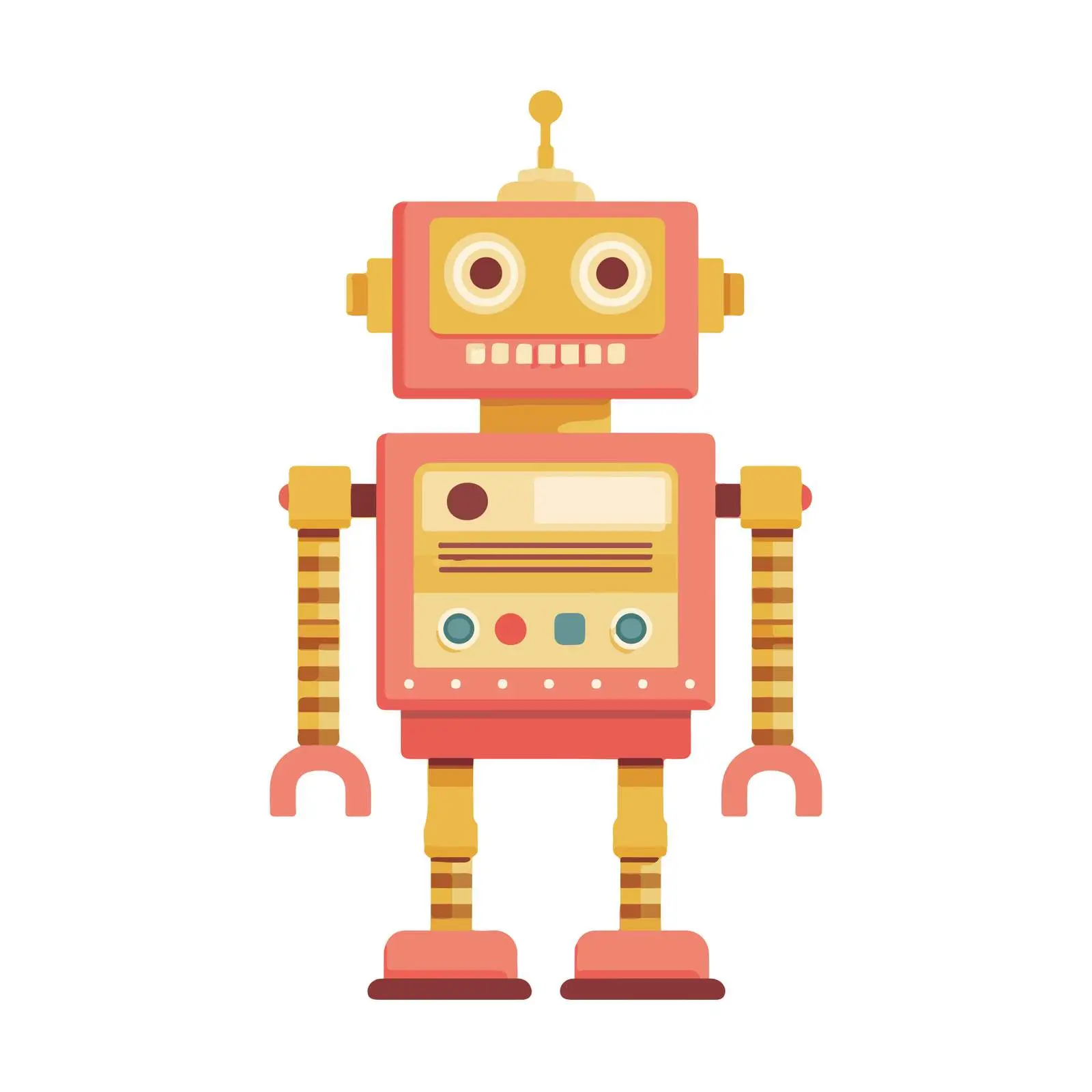 Robot Icon Flat Style No Gradients