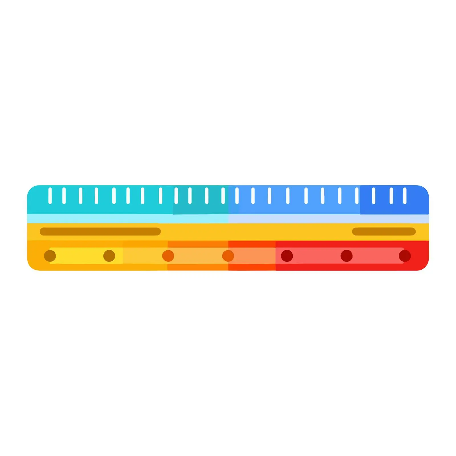 Colorful Ruler Flat Vector Icon — free download from Dotvec