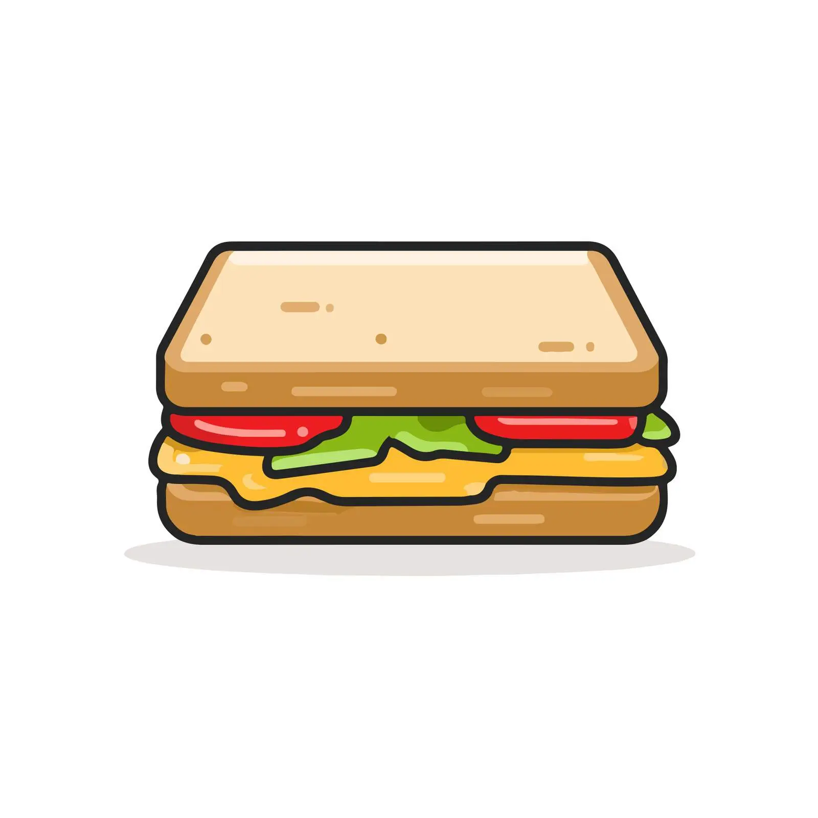 Sandwich Thin Vector Icon — free download from Dotvec