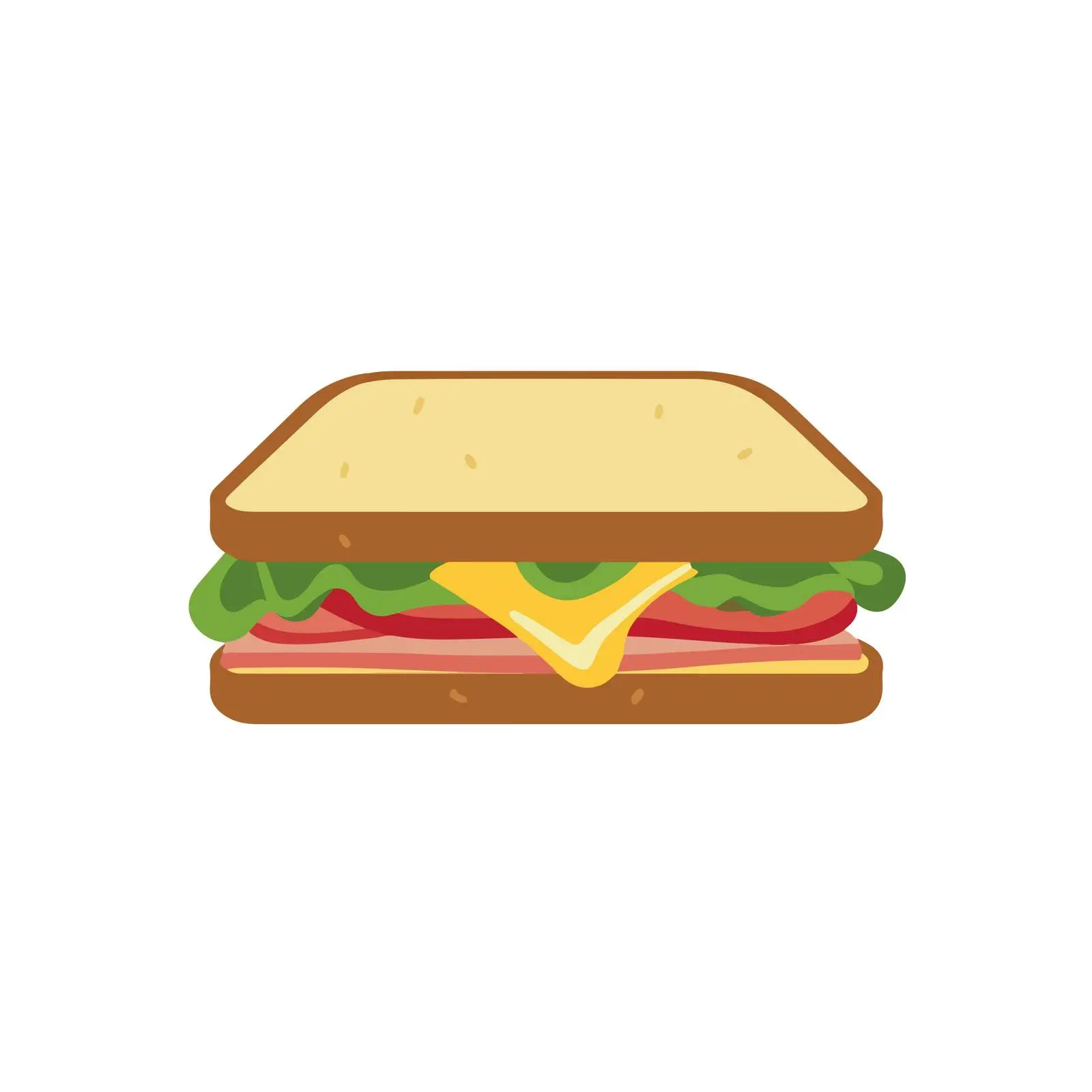Sandwich Flat Vector Icon — free download from Dotvec