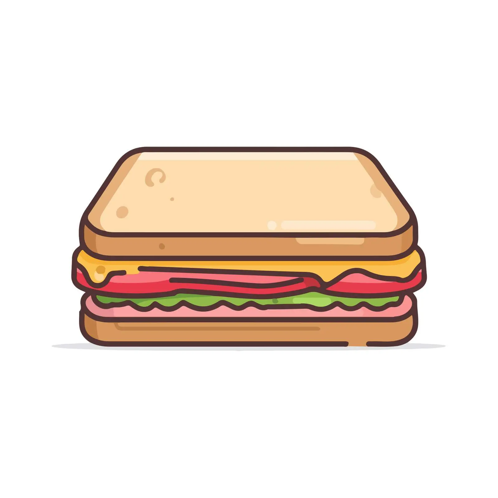 Sandwich Flat Vector Icon — free download from Dotvec