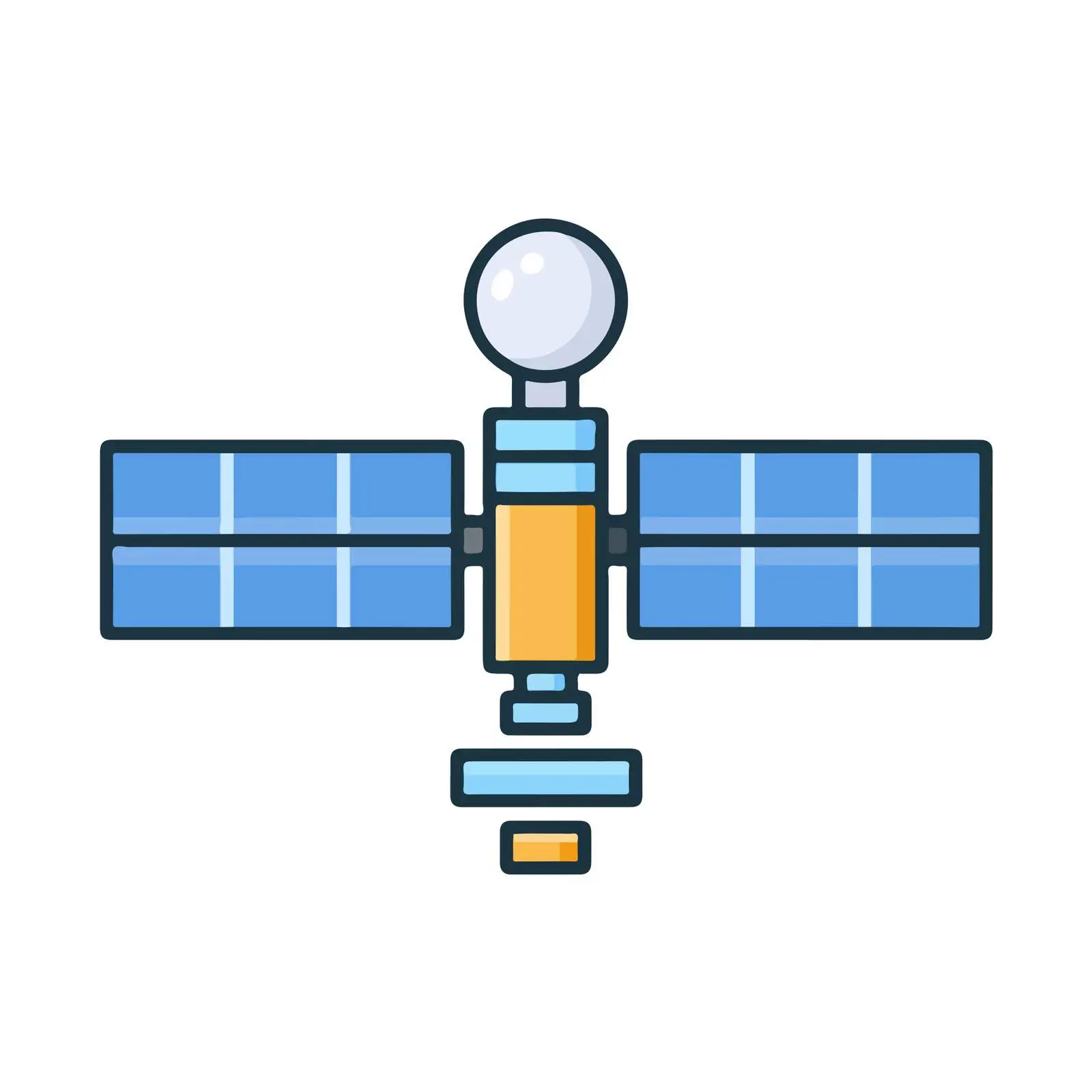 Satellite Icon for Space Technology Illustration — free download from Dotvec