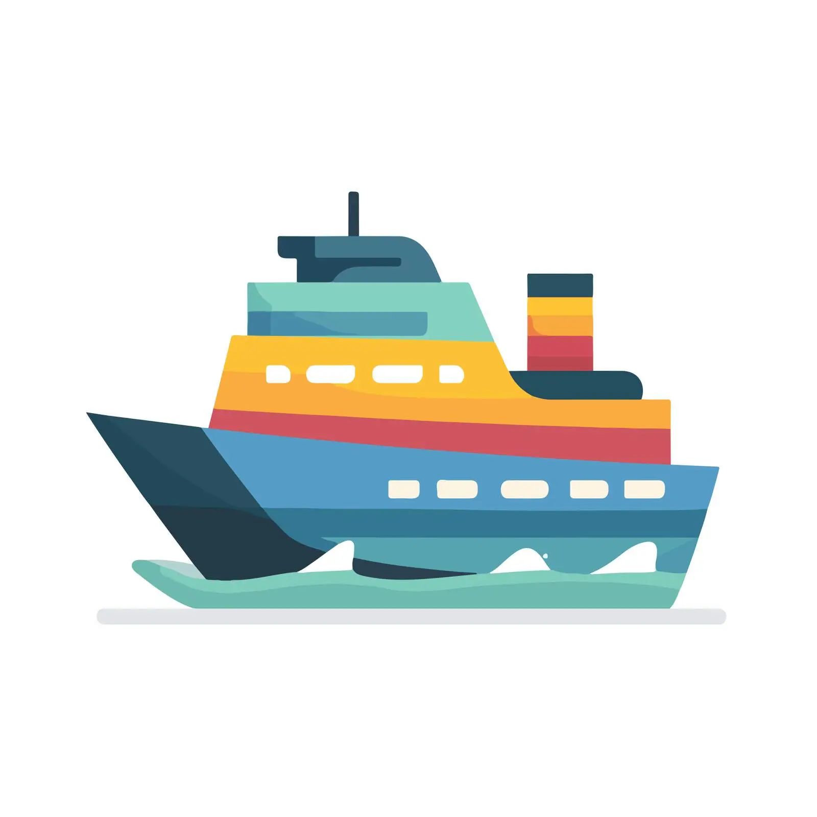 Colorful Ship Icon — free download from Dotvec