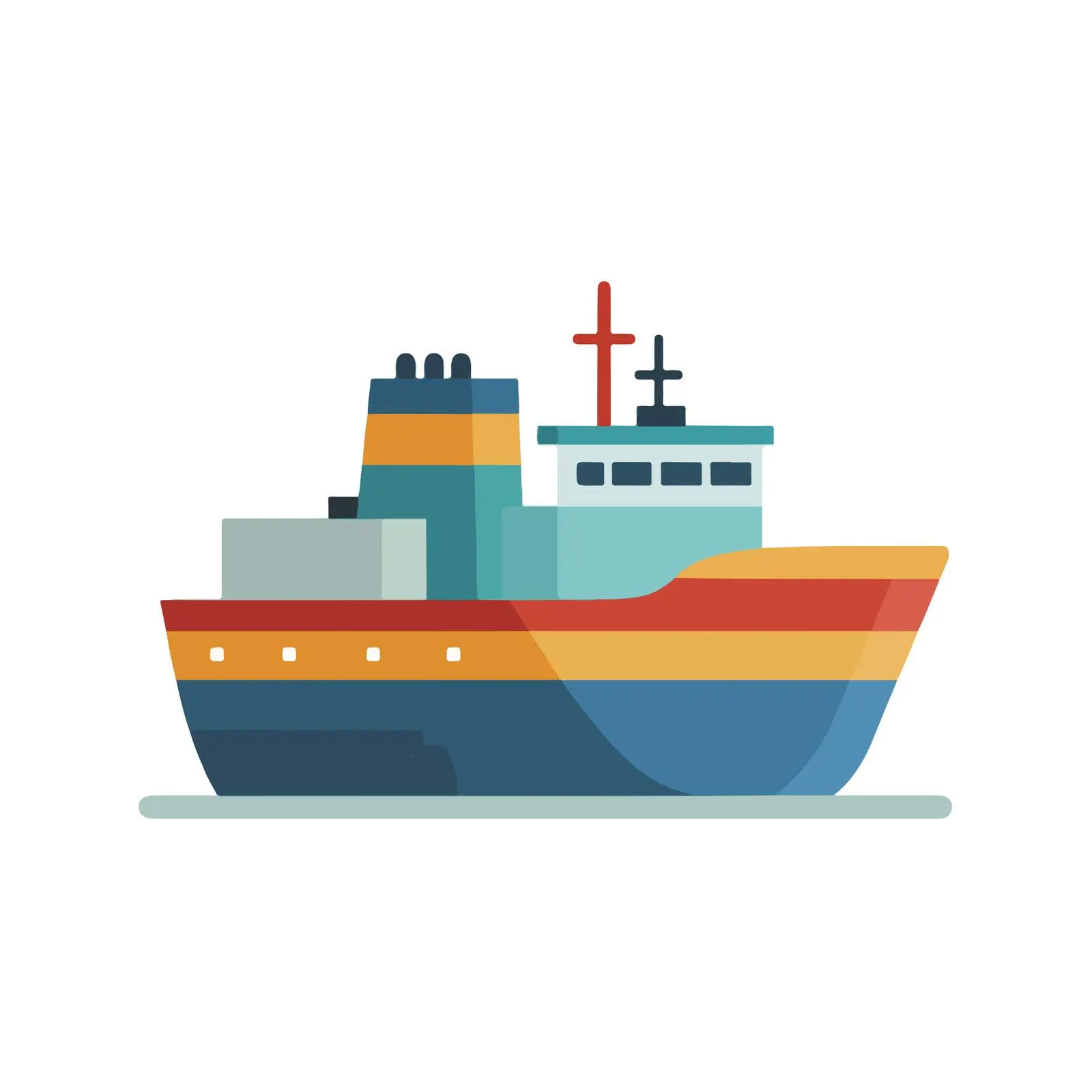 Ship Icon in Flat Vector Style — free download from Dotvec