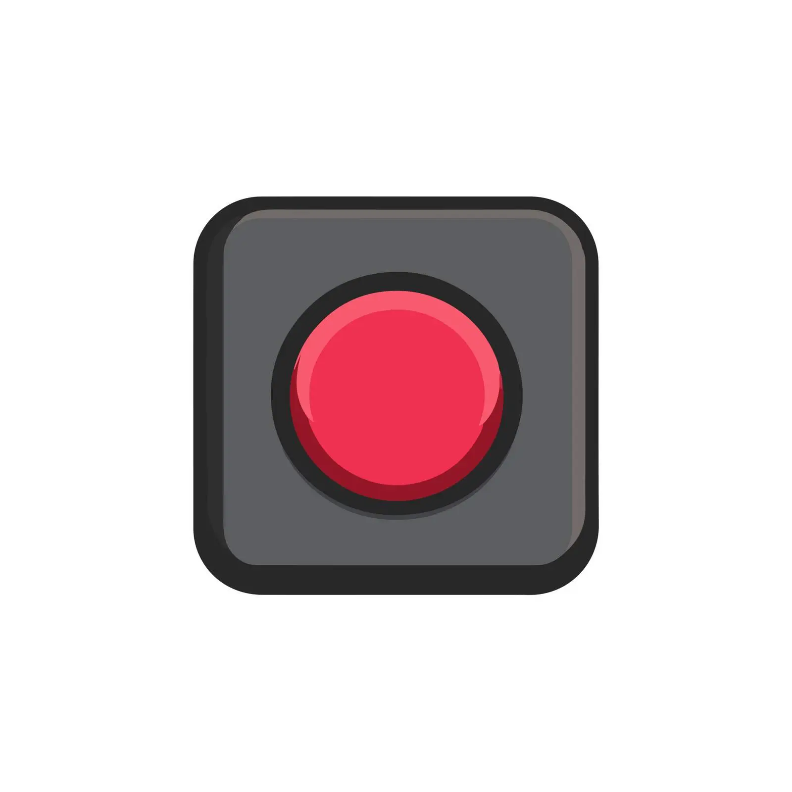 Stop Button Icon in Flat Style — free download from Dotvec