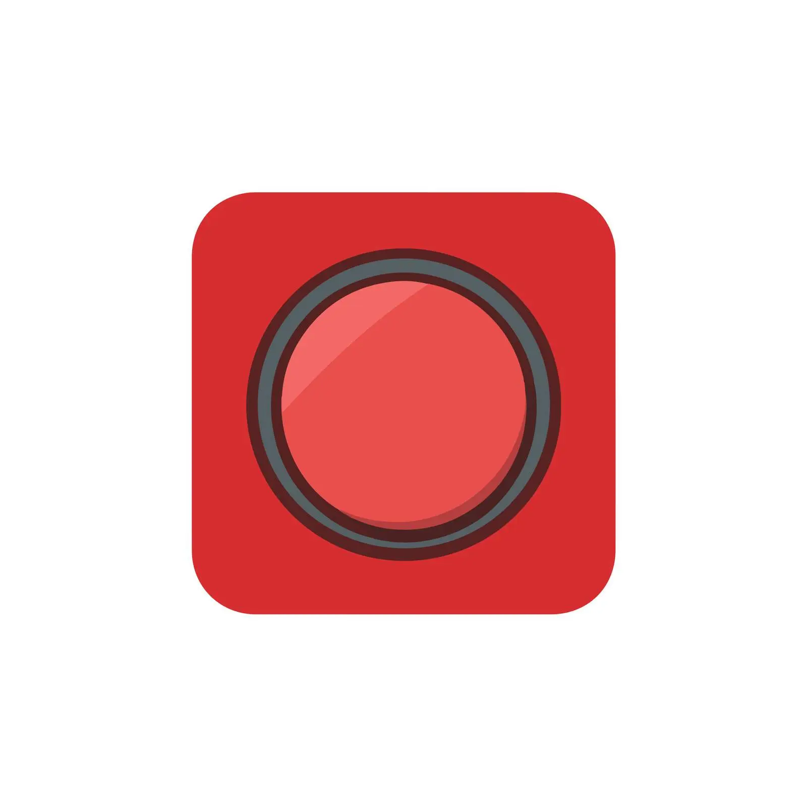 Stop Button Flat Vector Icon — free download from Dotvec