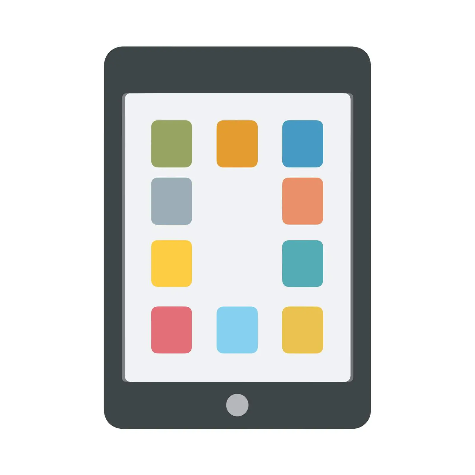 Tablet Icon in Flat Style — free download from Dotvec