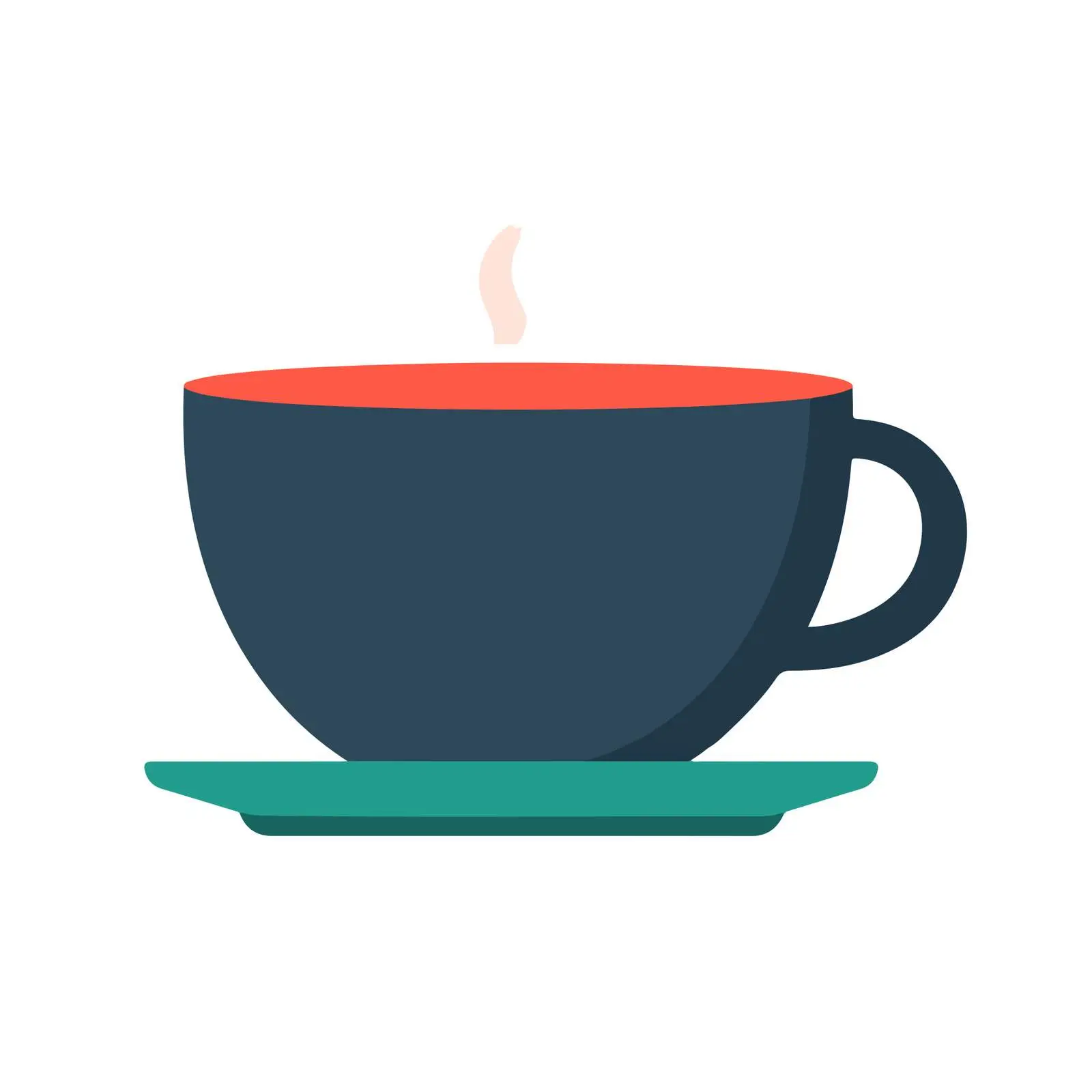 Tea Cup Icon in Flat Style — free download from Dotvec