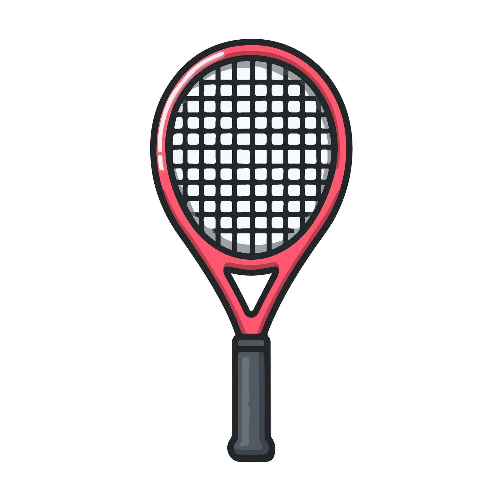 Tennis Racket Flat Vector Icon — free download from Dotvec