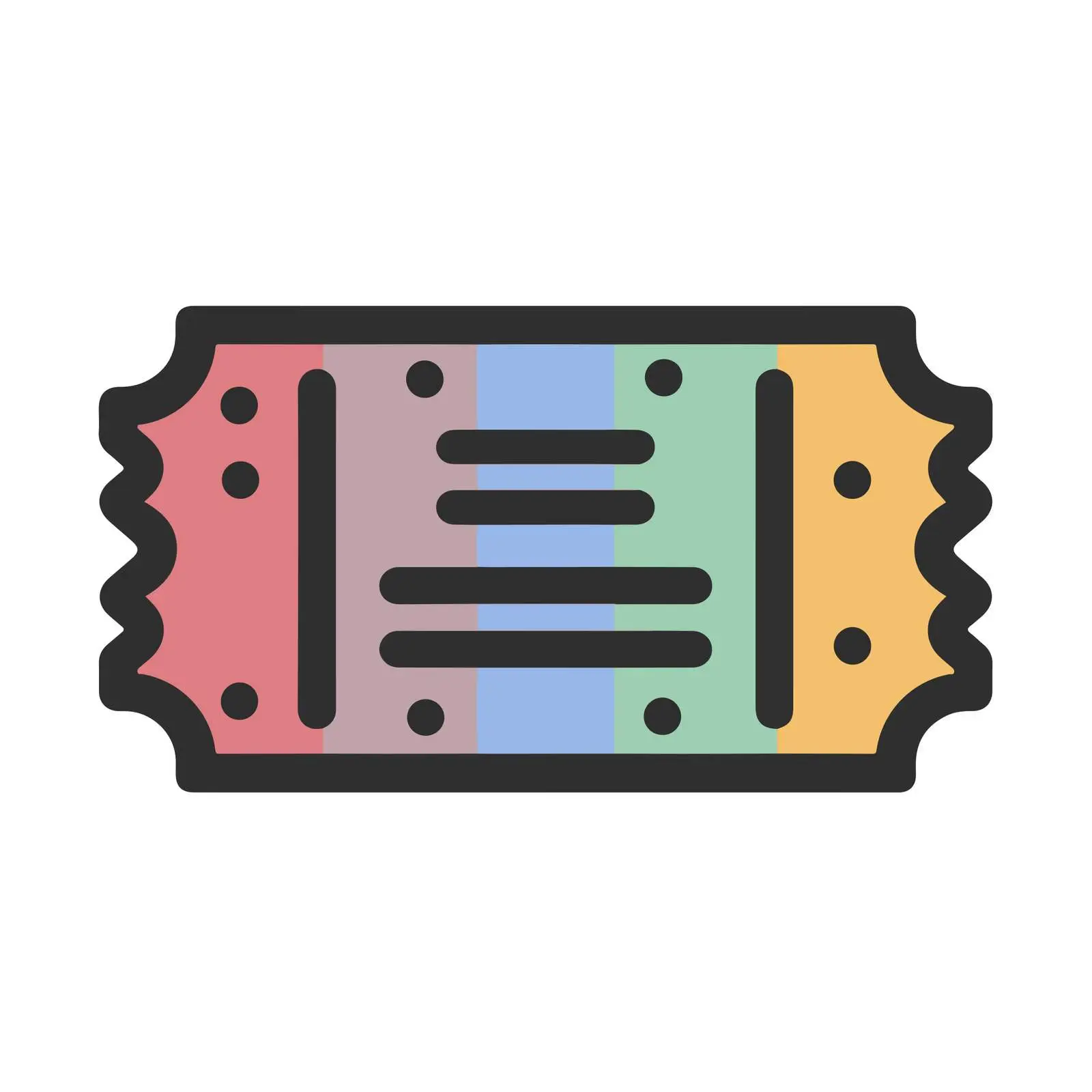 Colorful Ticket Icon — free download from Dotvec