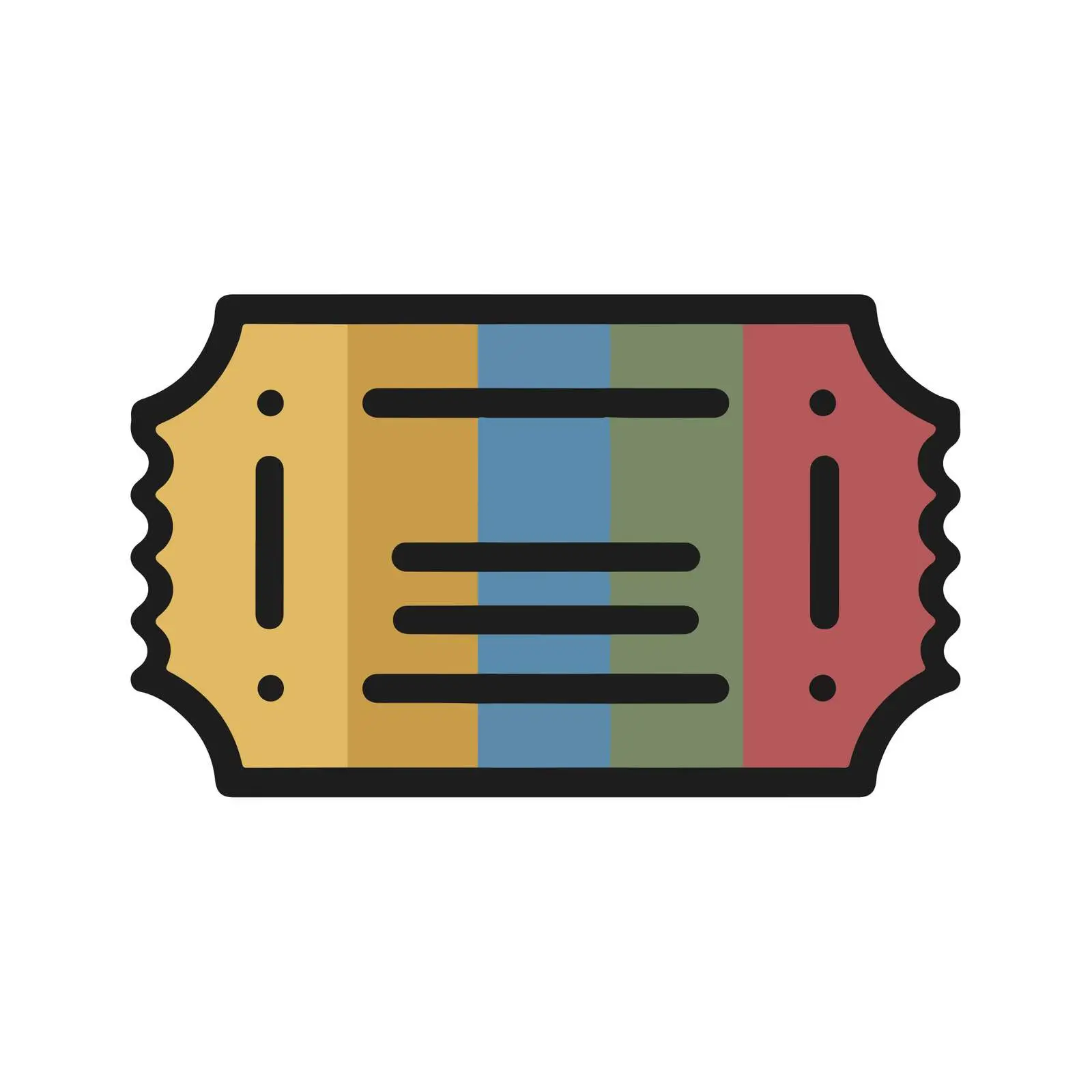 Colorful Ticket Icon — free download from Dotvec