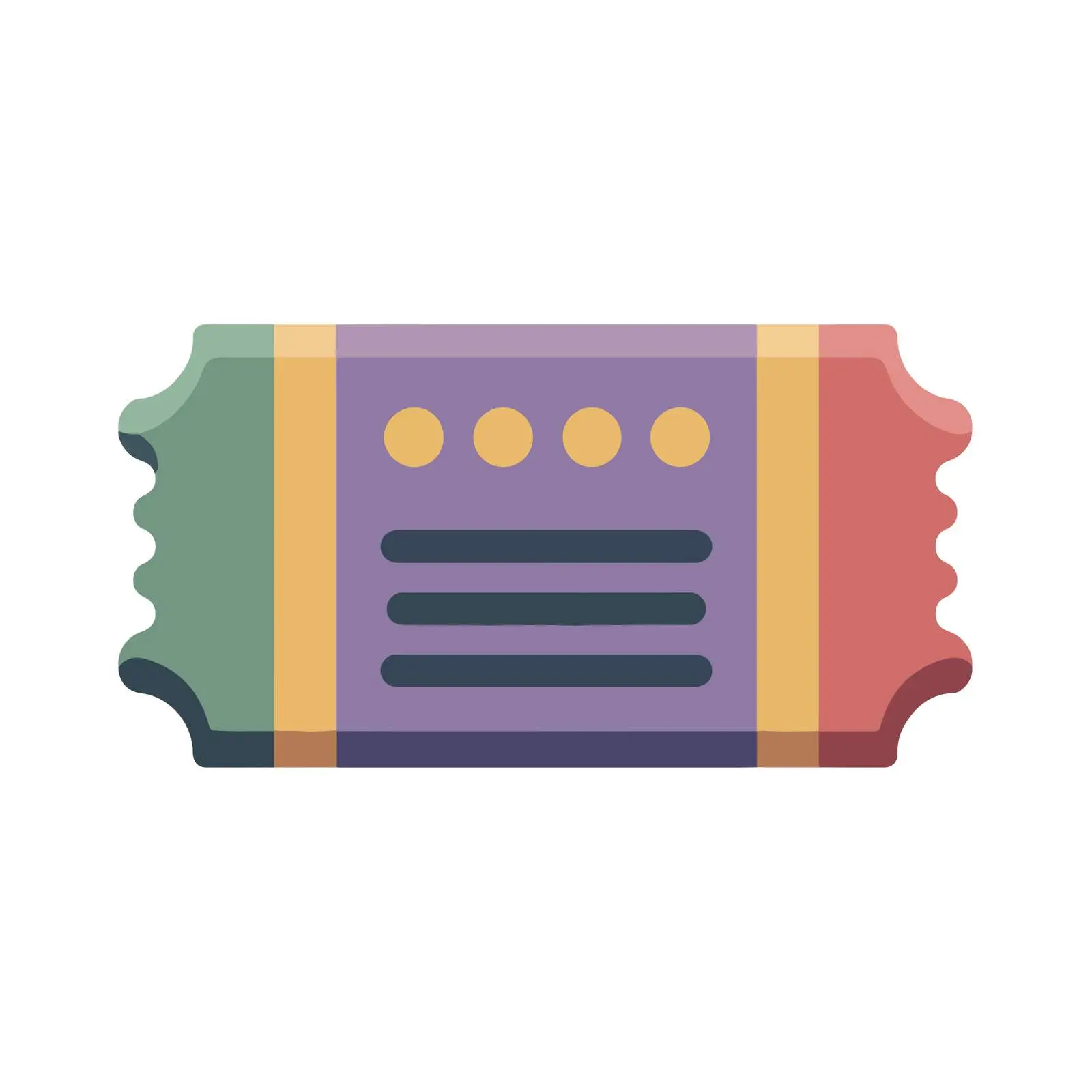 Colorful Ticket Icon — free download from Dotvec