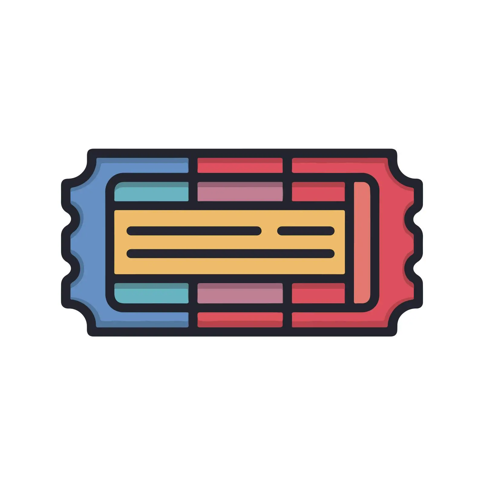 Colorful Ticket Icon — free download from Dotvec