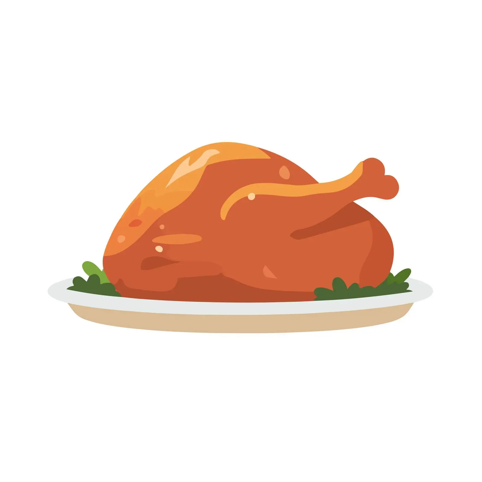 Turkey Roast Flat Icon — free download from Dotvec