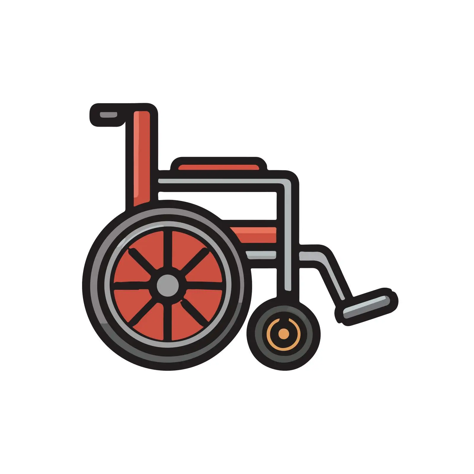 Wheelchair Flat Vector Icon — free download from Dotvec