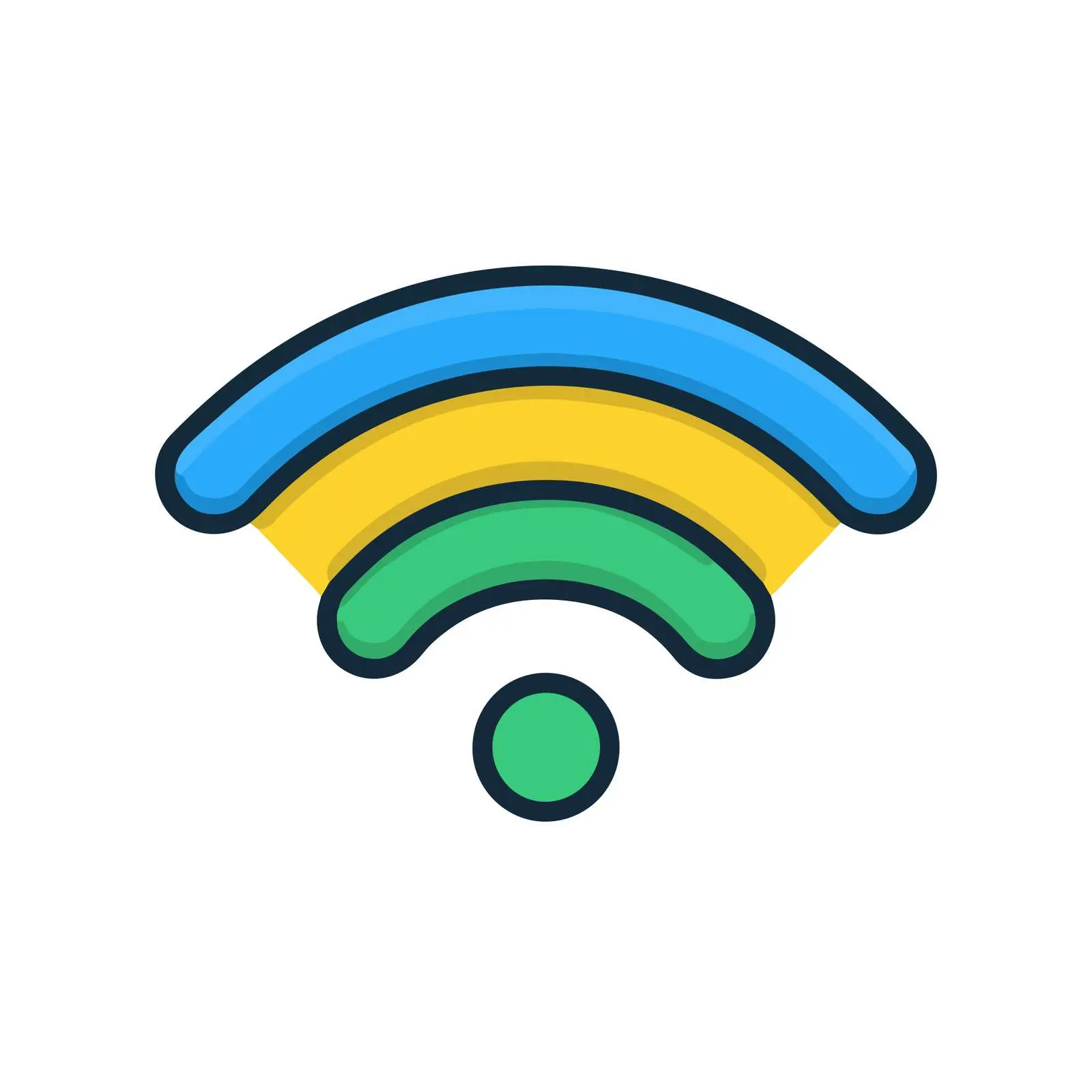 Wi-Fi Signal Icon in Flat Style — free download from Dotvec