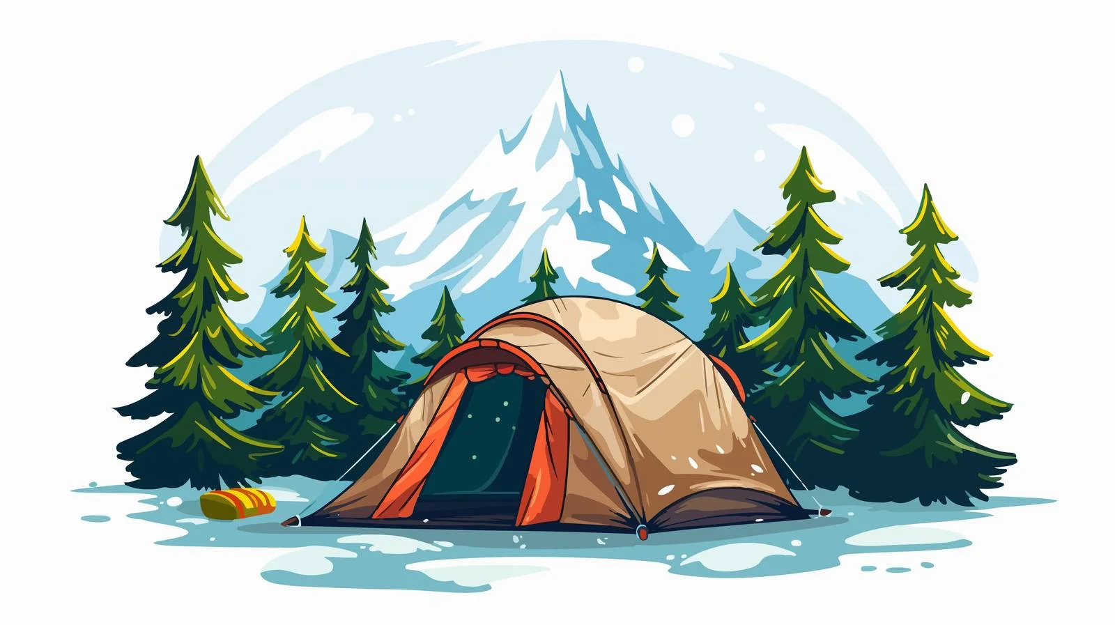 Campsite with Mountain View — free download from Dotvec