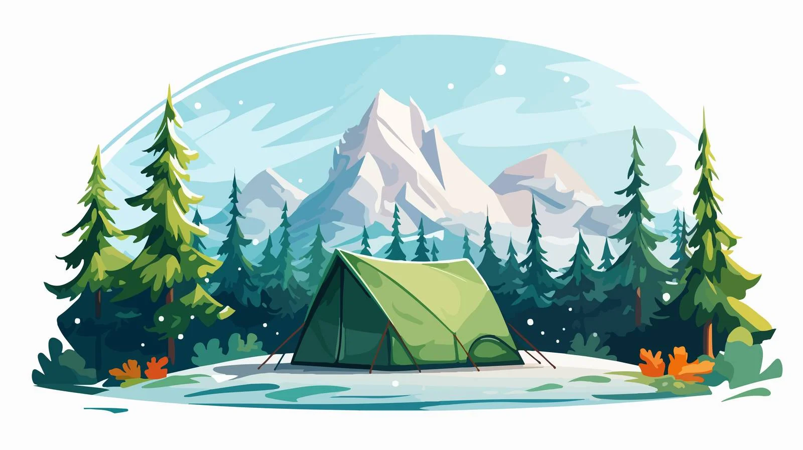 Mountain Camping Scene — free download from Dotvec