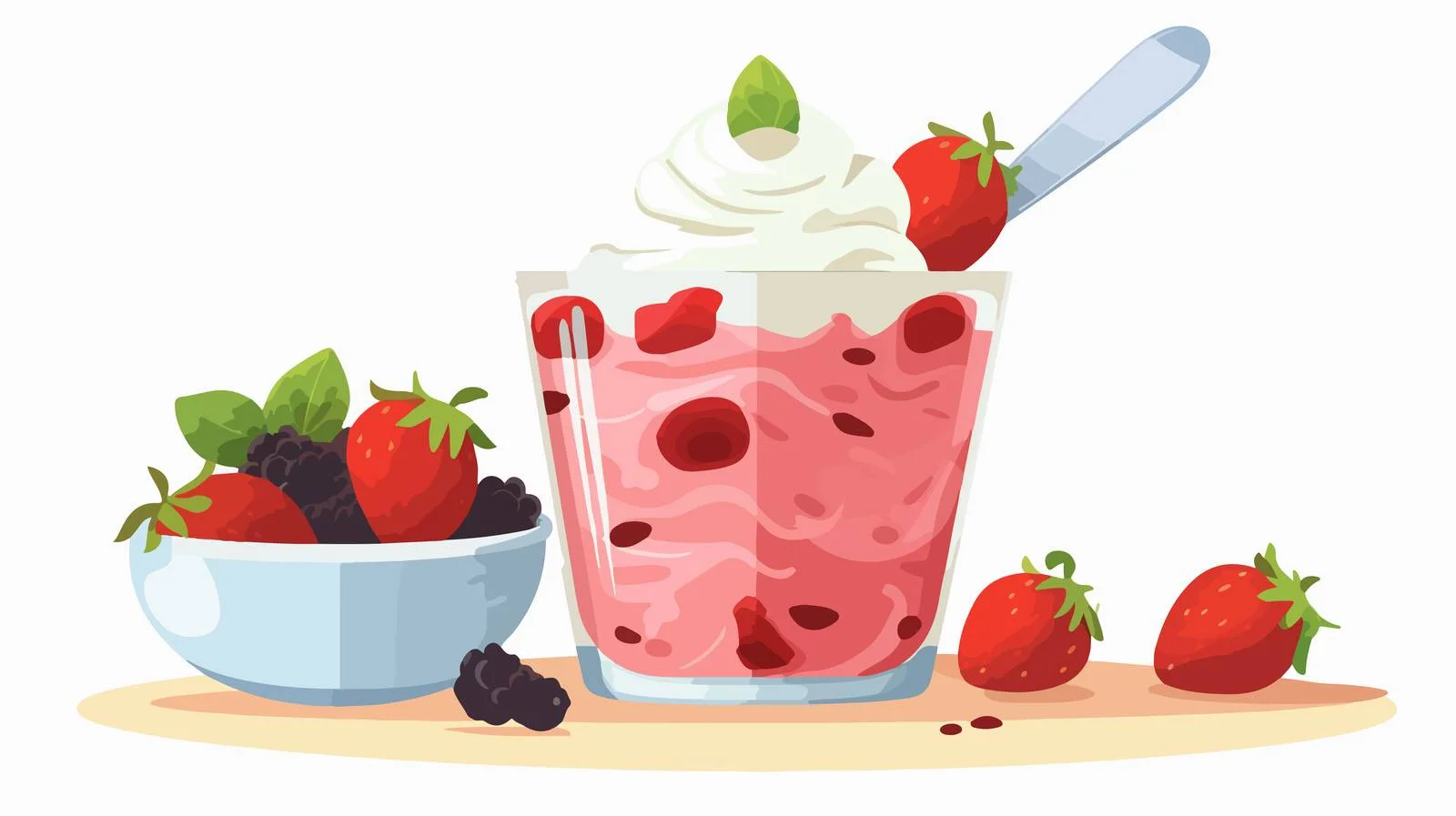 Whimsical Cartoon Yogurt Illustration — free download from Dotvec