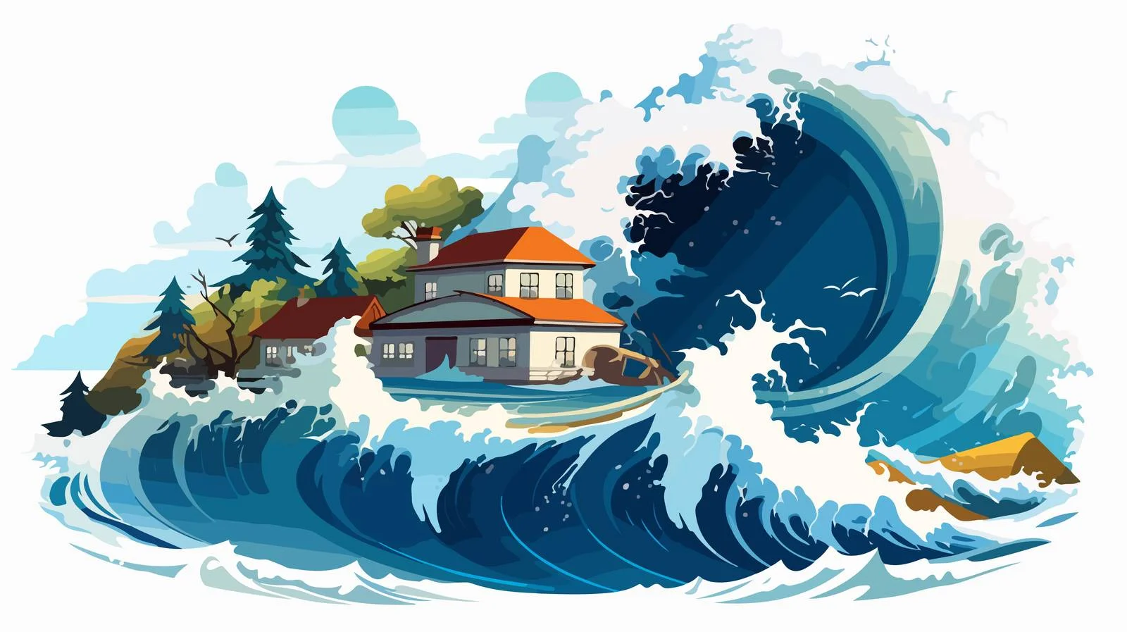 Tsunami Devastation: Natural Disaster's Impact — free download from Dotvec