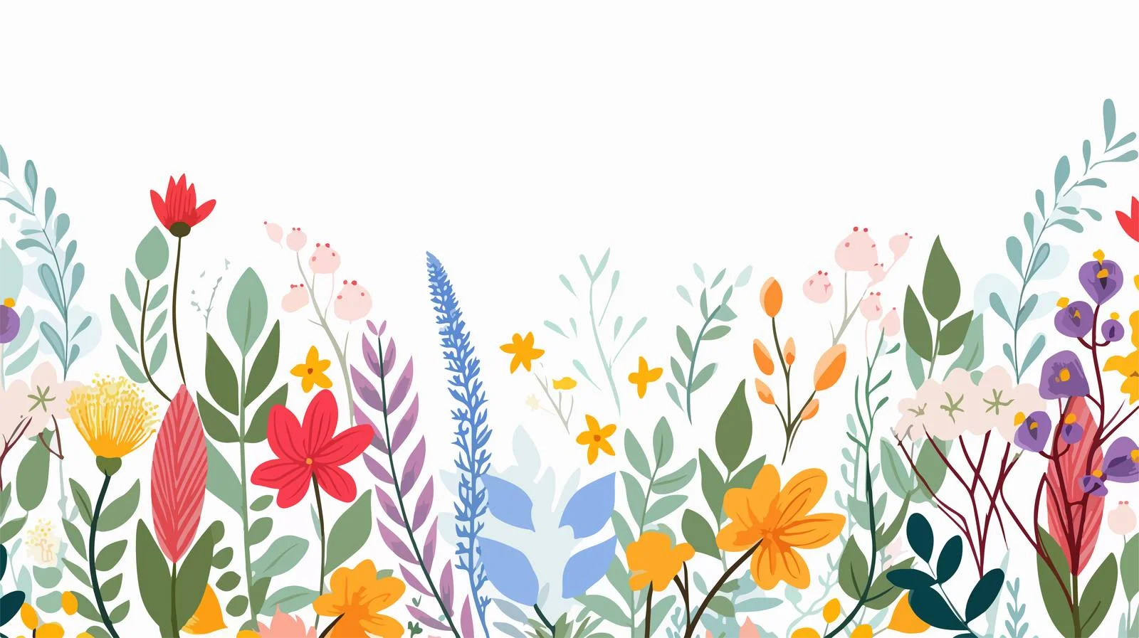 Vibrant Summer Floral Border Frame Design — free download from Dotvec
