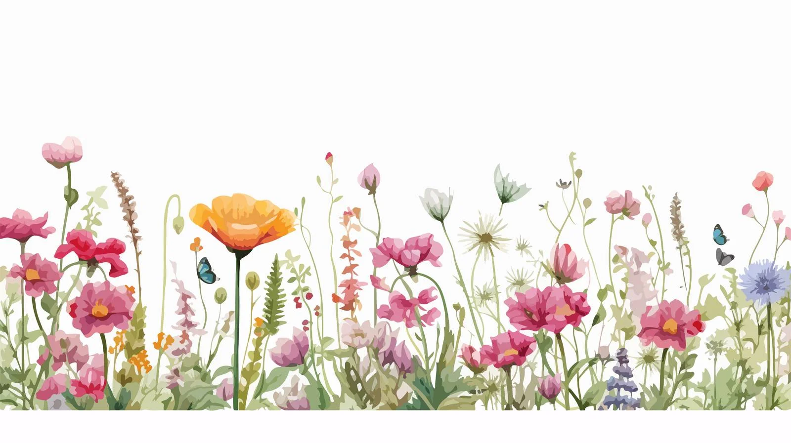 Elegant Spring Floral Border Design — free download from Dotvec