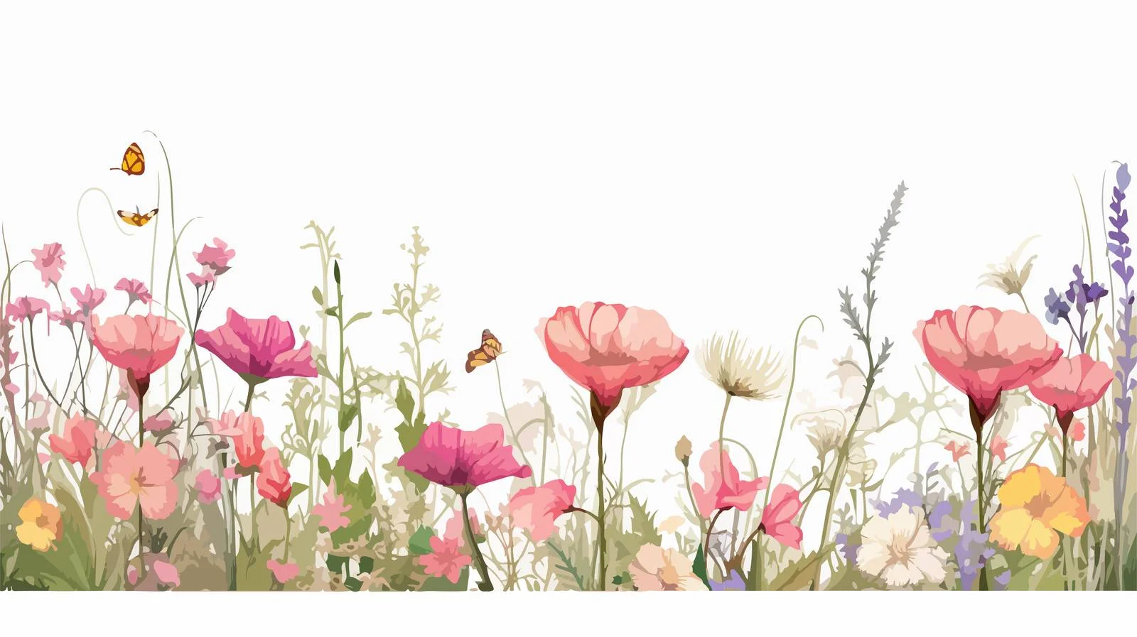 Elegant Spring Floral Border Design — free download from Dotvec