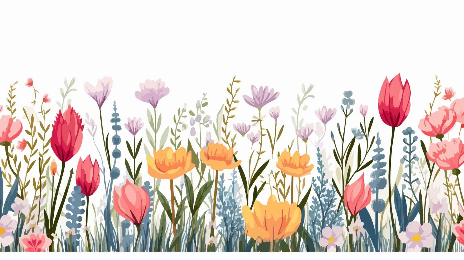 Elegant Botanical Border with Blossomed Nature — free download from Dotvec