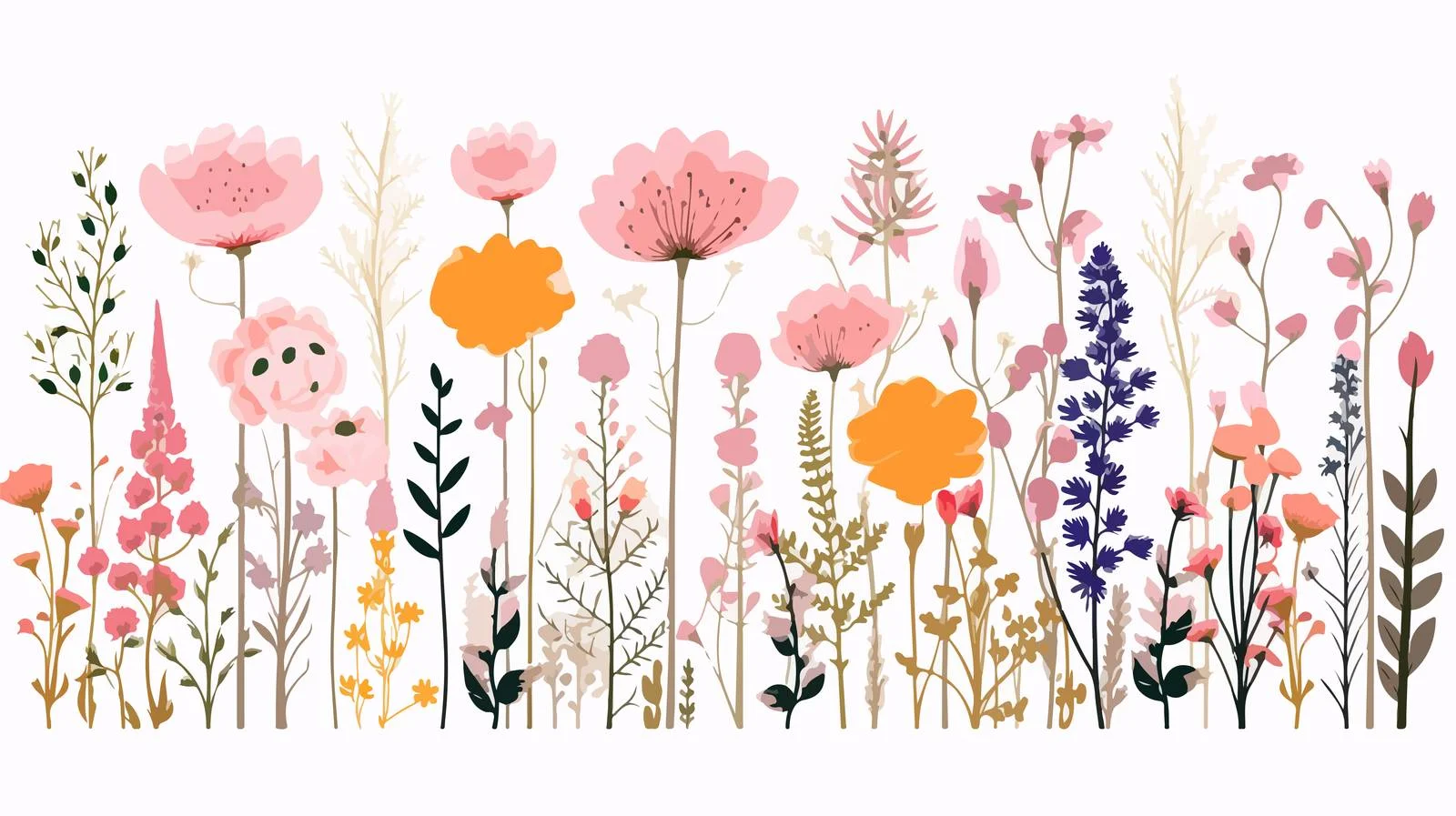 Elegant Summer Floral Greeting Card Design — free download from Dotvec