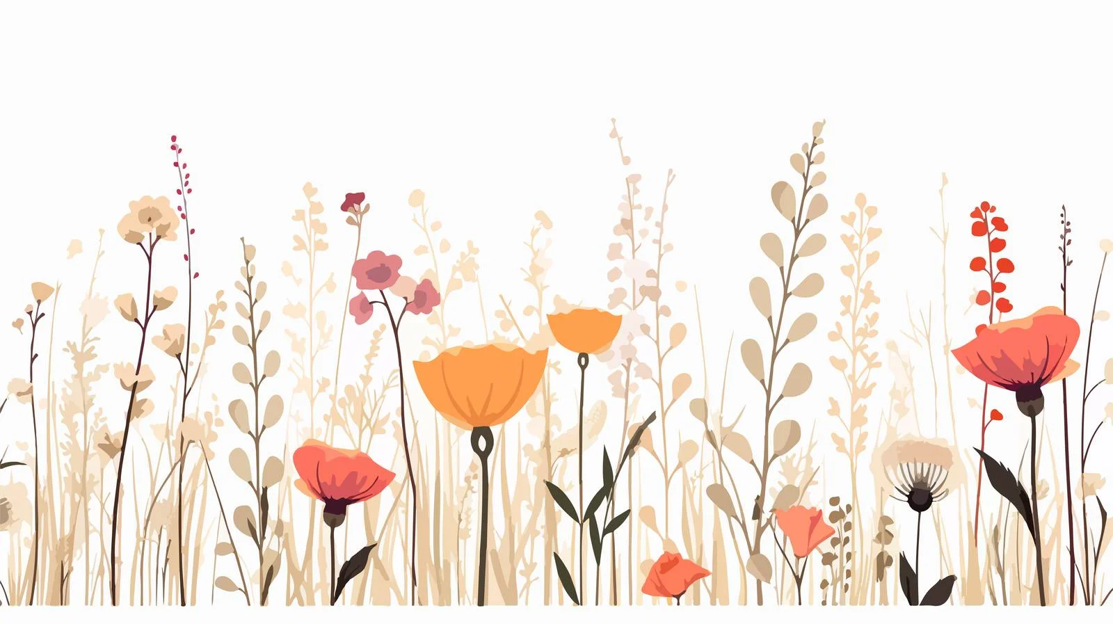 Elegant Floral Card with Delicate Summer Flowers — free download from Dotvec