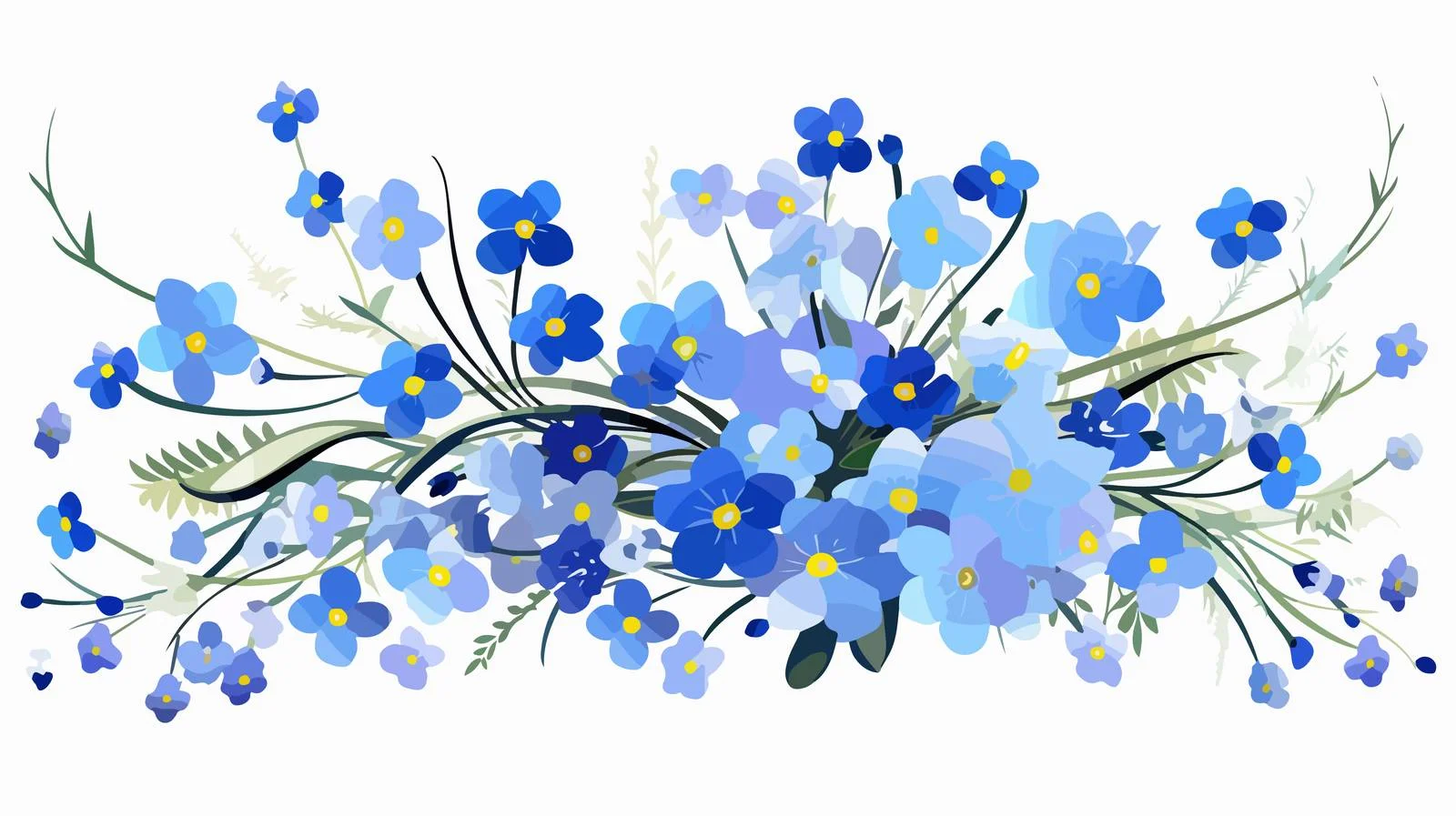Elegant Spring Floral Card with Wildflowers — free download from Dotvec