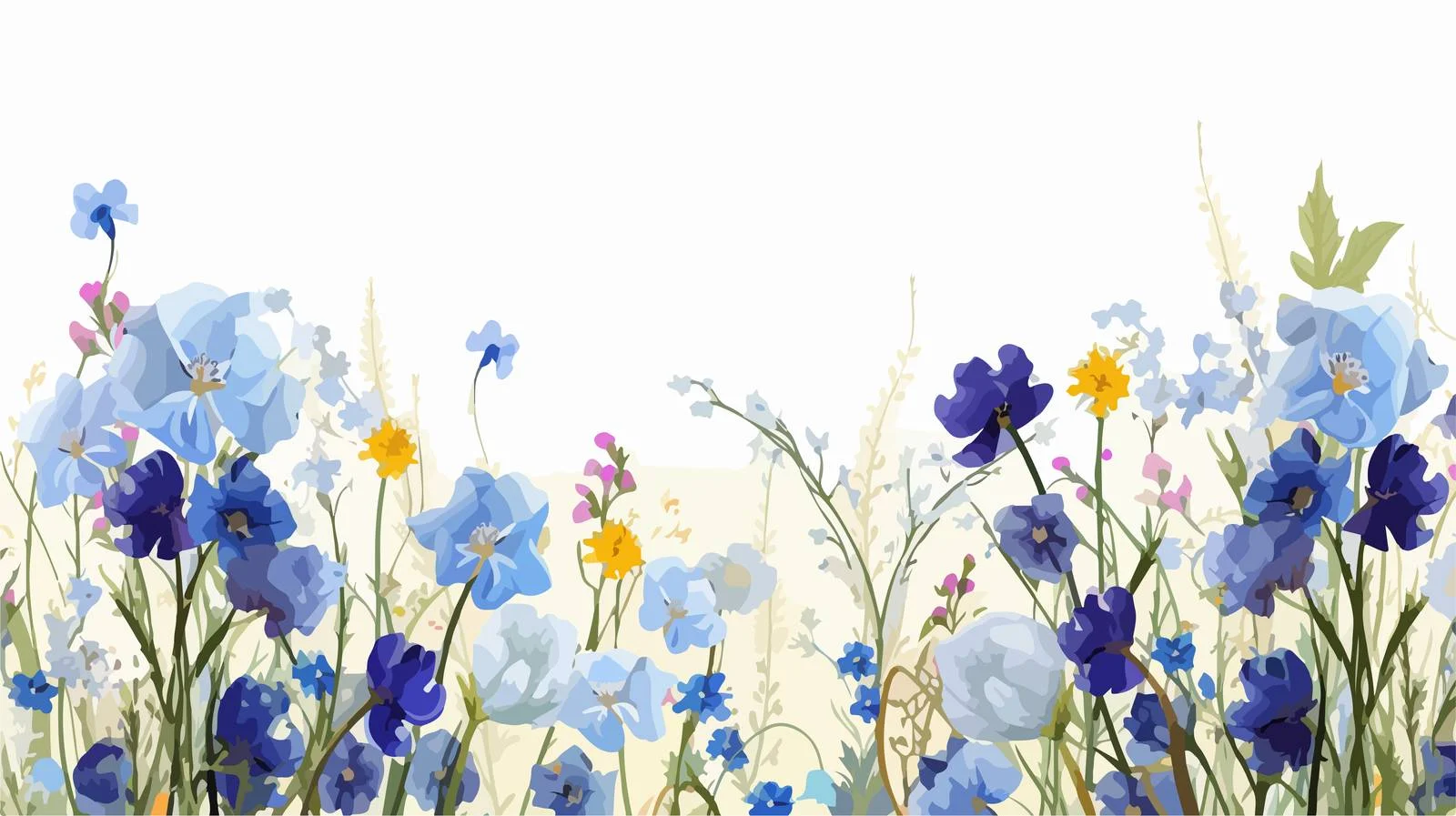 Botanical Spring Wildflower Floral Greeting Card — free download from Dotvec
