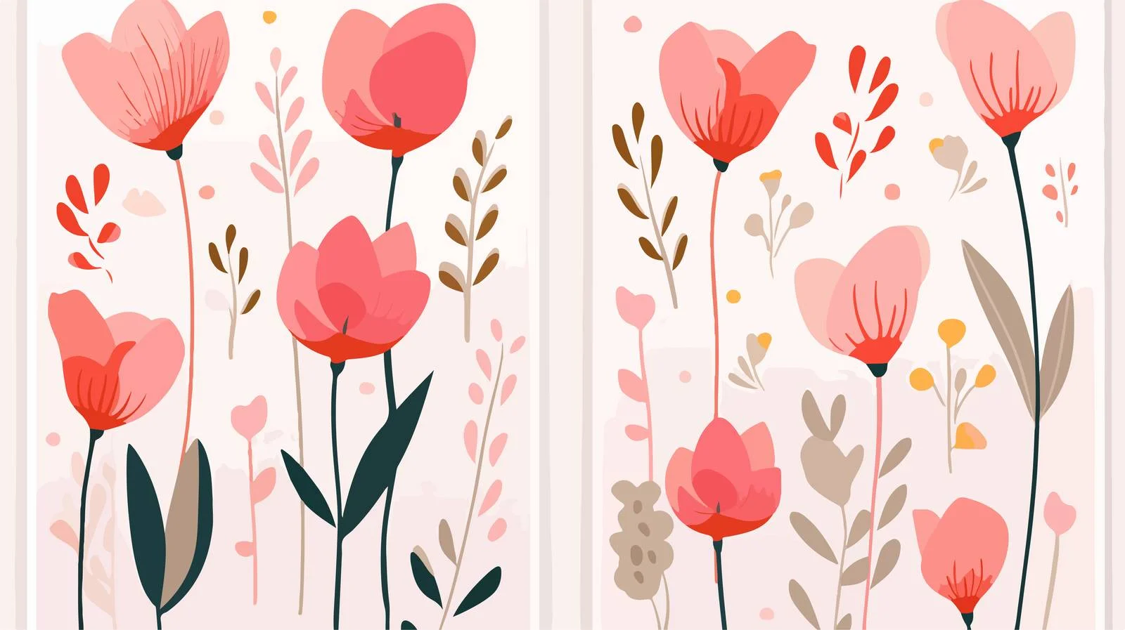 Elegant Floral Garden Spring Interior Poster — free download from Dotvec