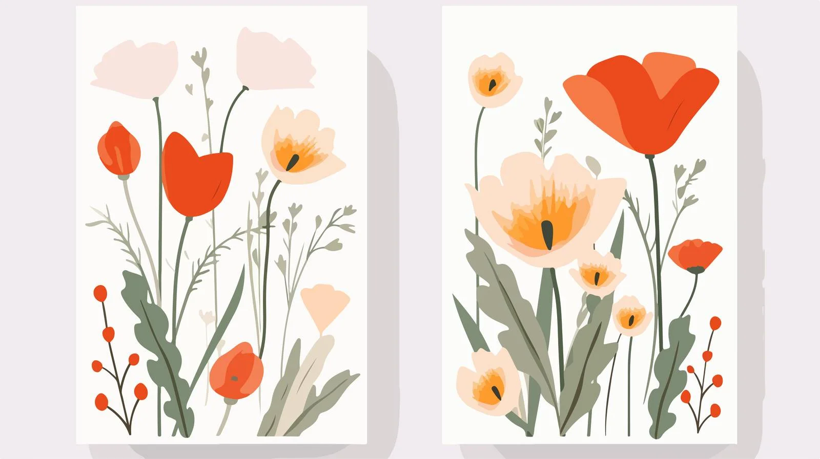 Elegant Spring Floral Interior Poster Design — free download from Dotvec