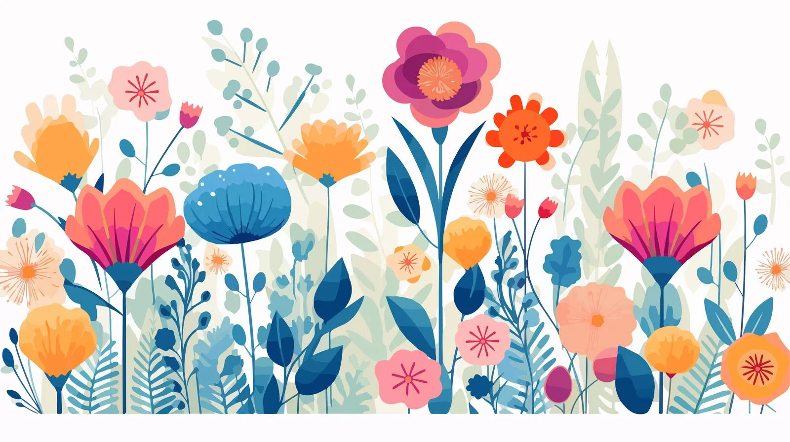 Enchanting Blooming Floral Nature Banner Design — free download from Dotvec