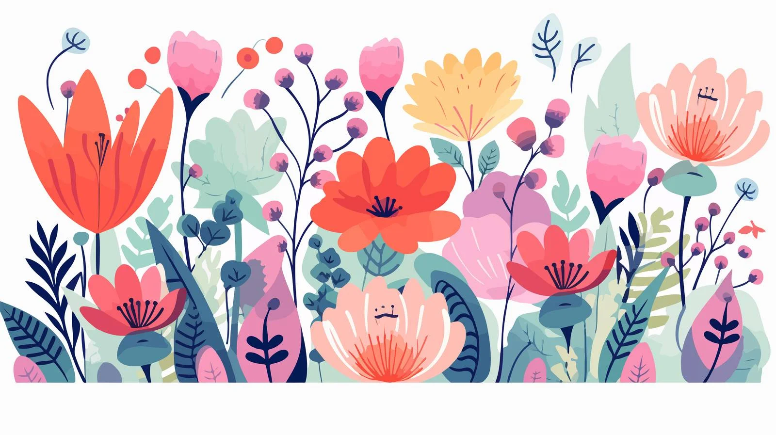 Enchanting Floral Nature Banner with Blooms — free download from Dotvec