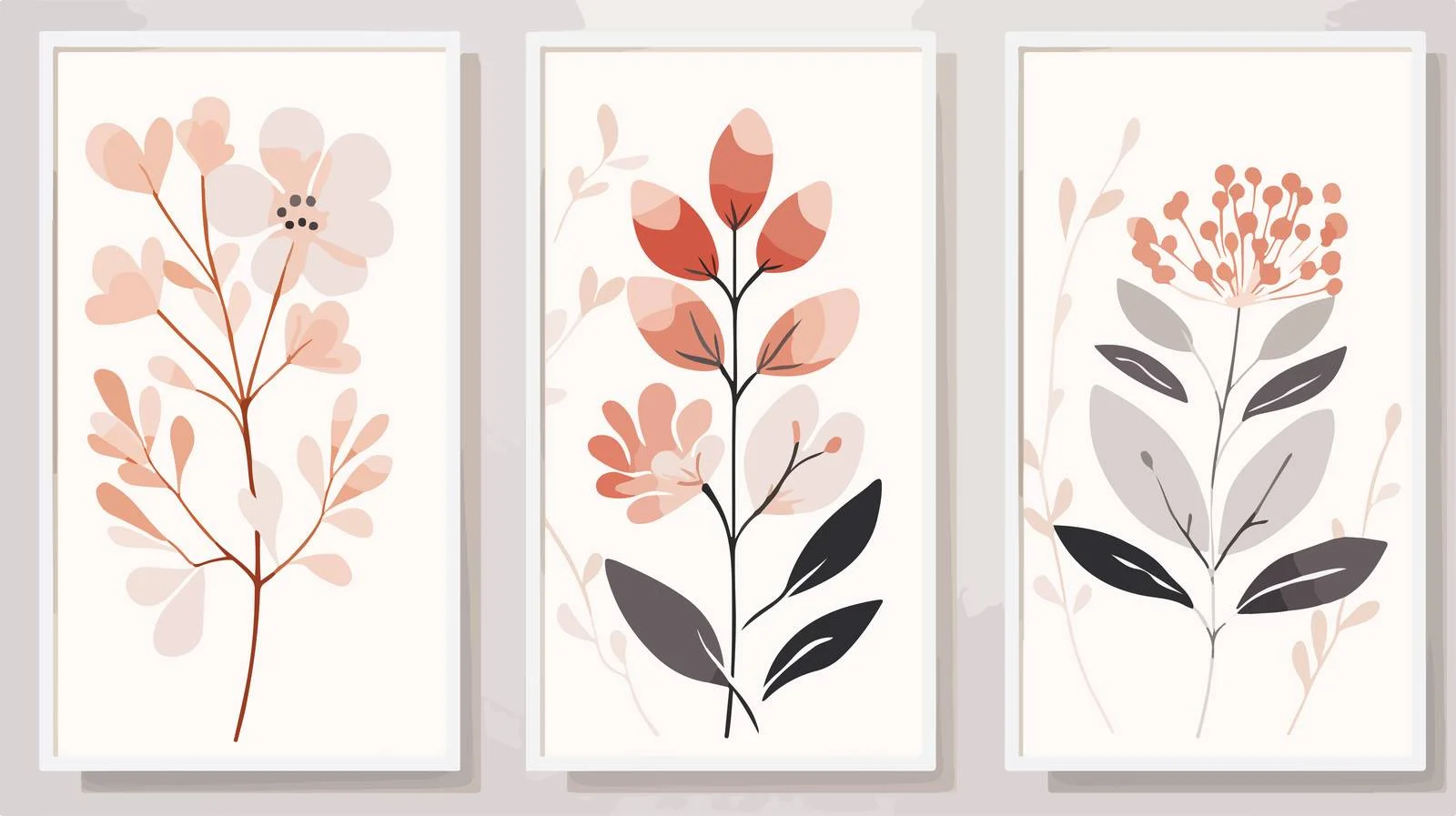 Contemporary Floral Art Card Design — free download from Dotvec