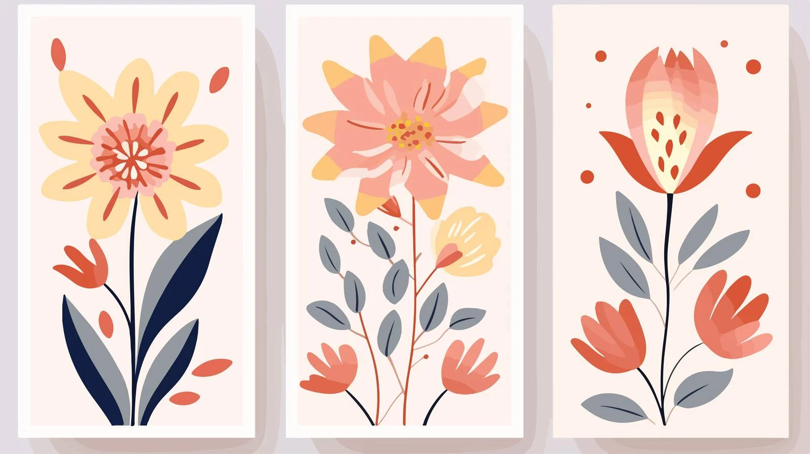 Elegant Botanical Floral Art Print Design — free download from Dotvec