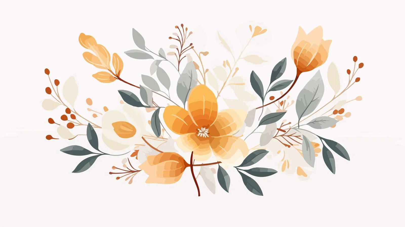 Elegant Botanical Flower Card Design — free download from Dotvec