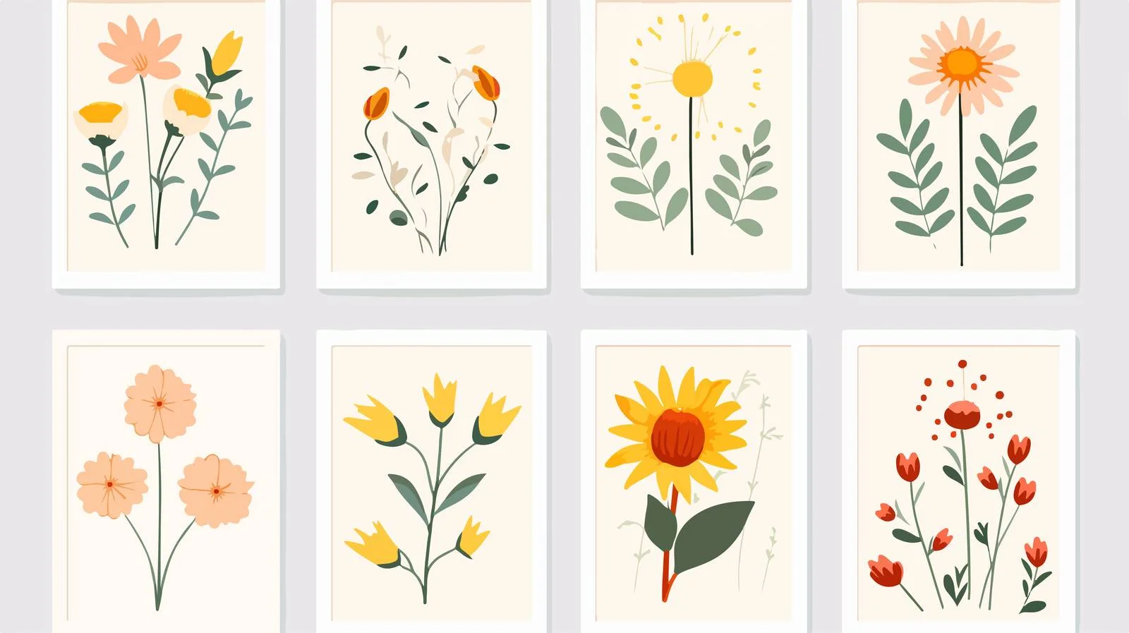 Elegant Floral Poster Collection: Vibrant Spring Blooms — free download from Dotvec
