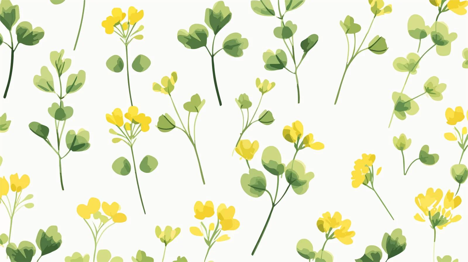 Elegant Flowering Fenugreek Seamless Design — free download from Dotvec