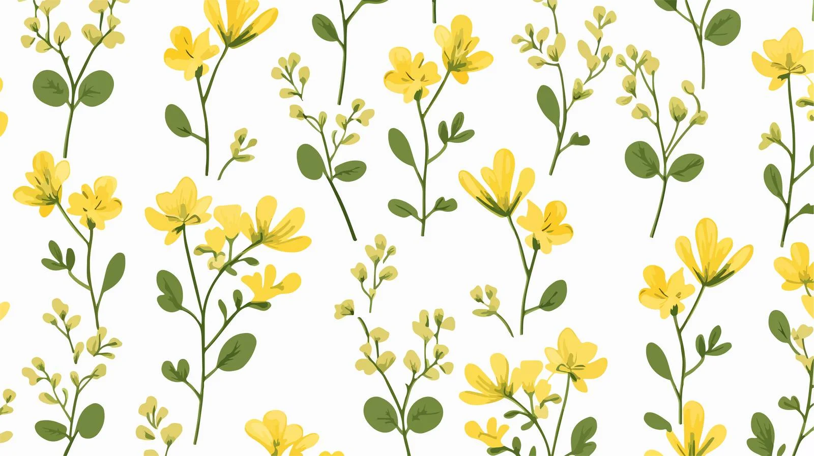 Elegant Fenugreek Flower Seamless Pattern — free download from Dotvec